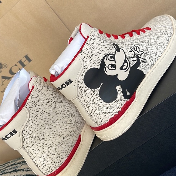 Coach CLIP MXKH HIGH TP Chalk/Black WMNS sneakers Disney - Picture 14 of 16